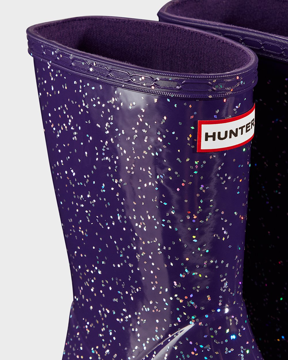 Kids Hunter Rain Boots Blue Purple - Original First Giant Glitter - 8140753-RL